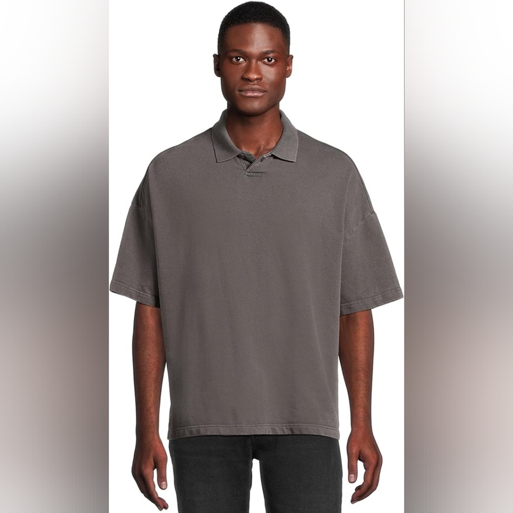 Set of 2 Oversized Terry Polo Shirts Small - Picture 2 of 7